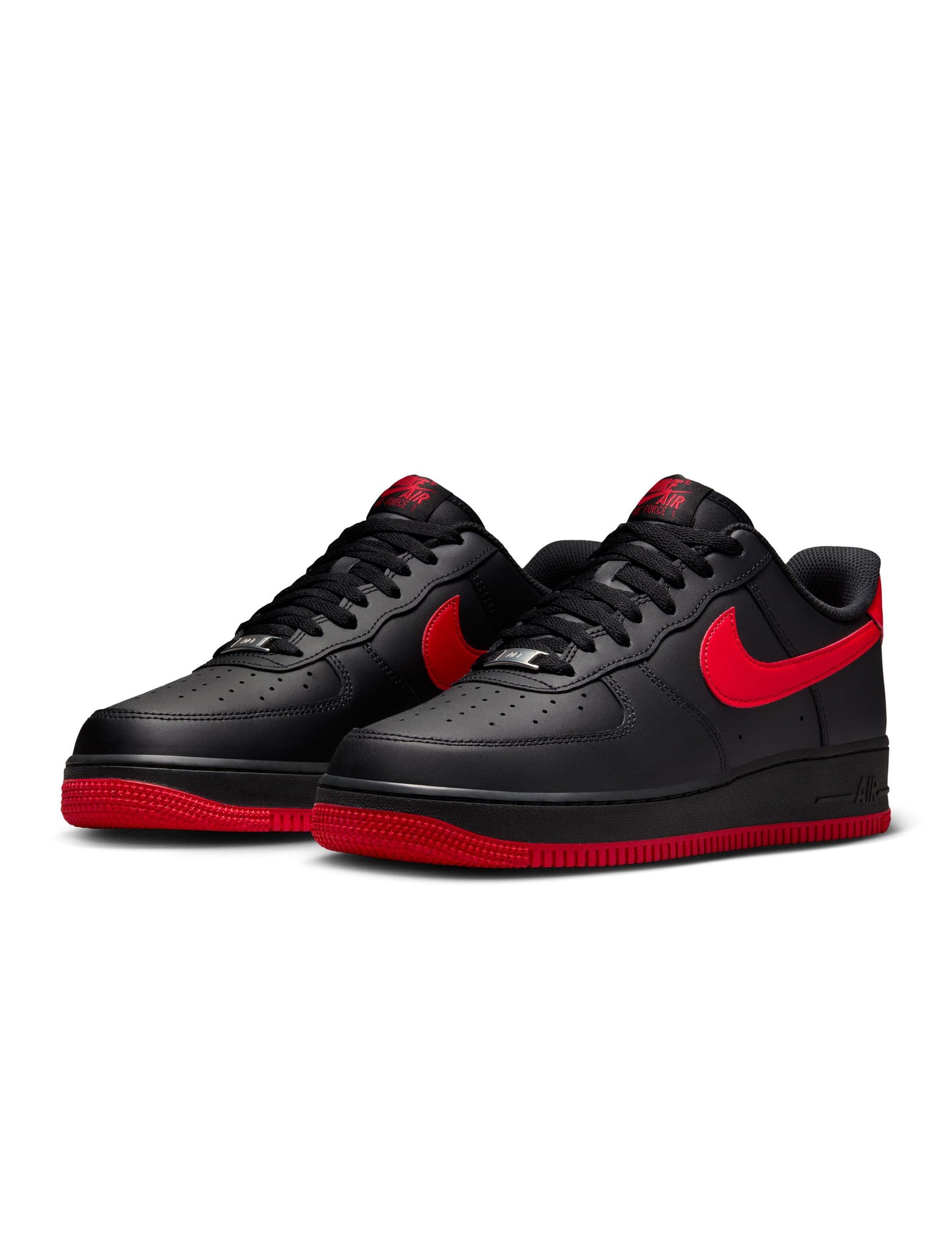 Nike Mens Air Force 1 '07 - Black/University Red Denim Exchange