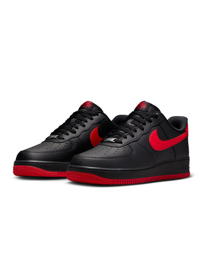 Nike Mens Air Force 1 '07 - Black/University Red Denim Exchange