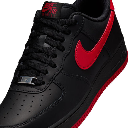 Nike Mens Air Force 1 '07 - Black/University Red Denim Exchange