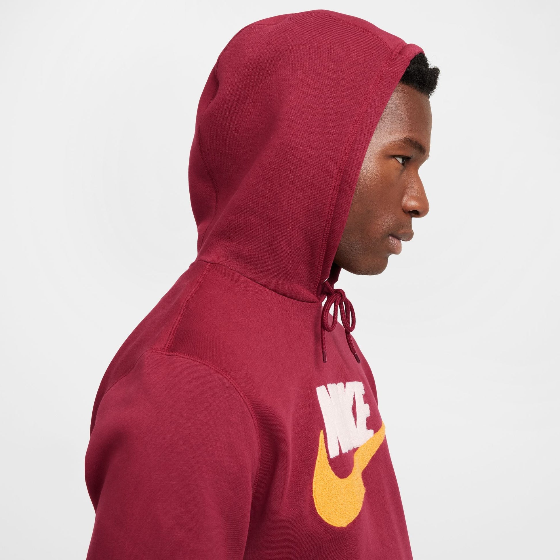 Nike Mens Club Fleece Hoodie - Team Red Denim Exchange