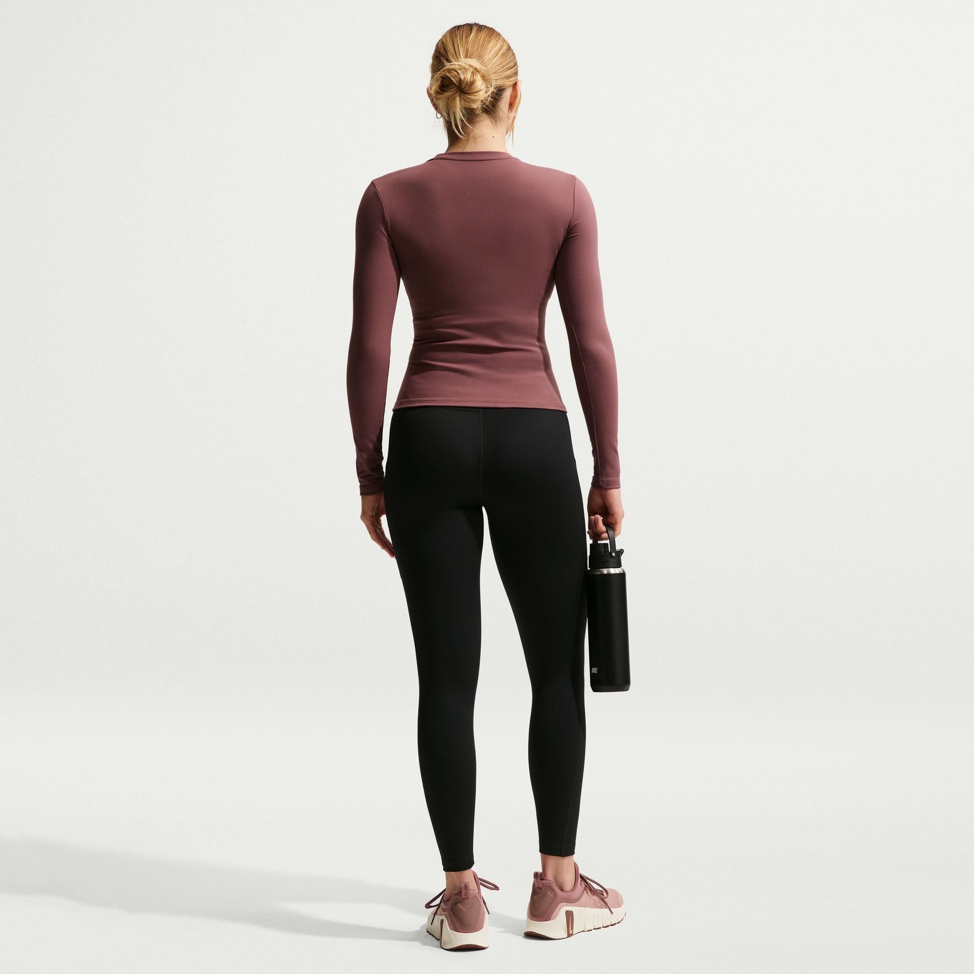 Nike Womens One High-Waisted 7/8 Leggings - Black/White Denim Exchange