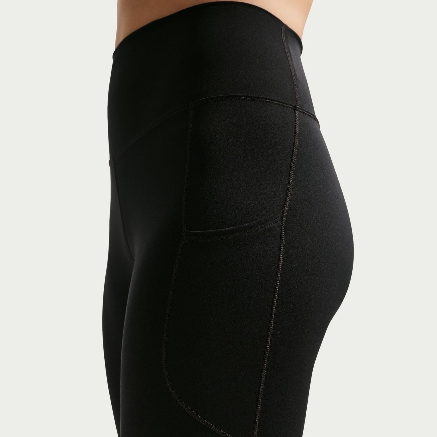 Nike Womens One High-Waisted 7/8 Leggings - Black/White Denim Exchange