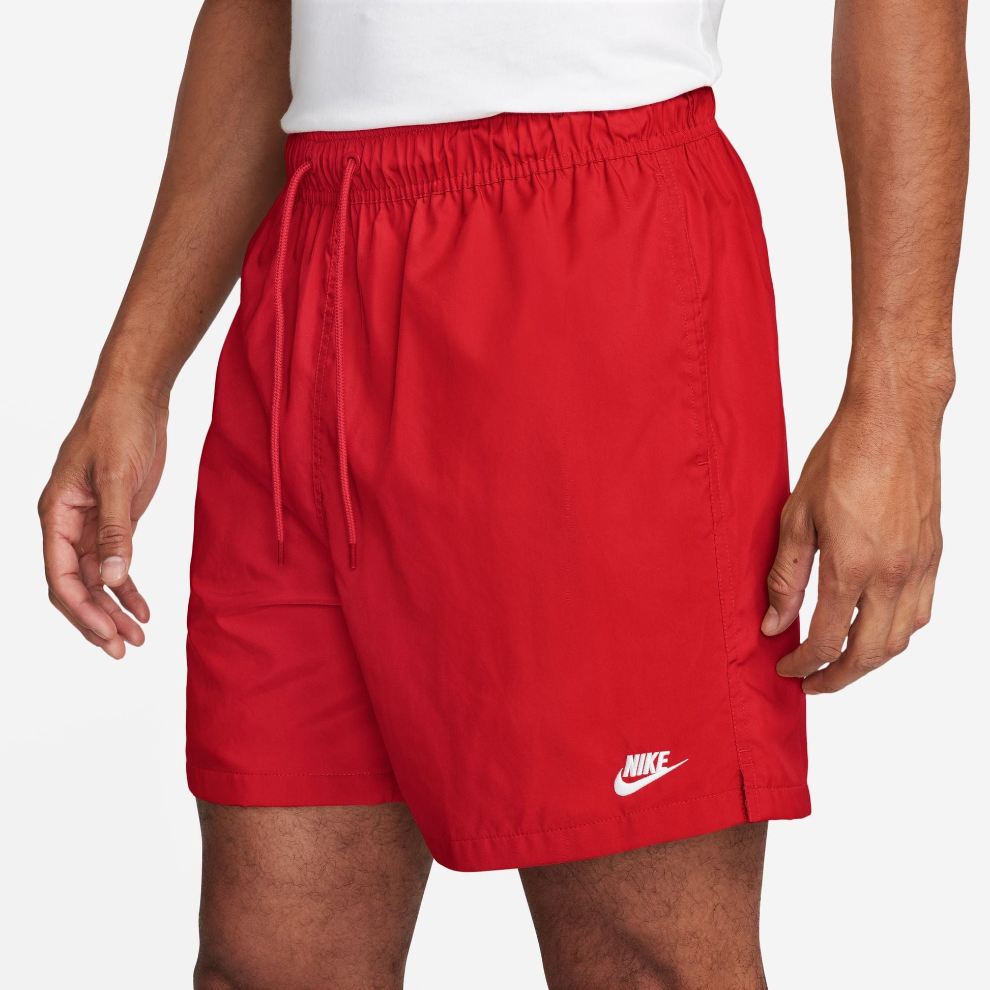 Nike Mens Club Woven Flow Shorts - University Red Denim Exchange