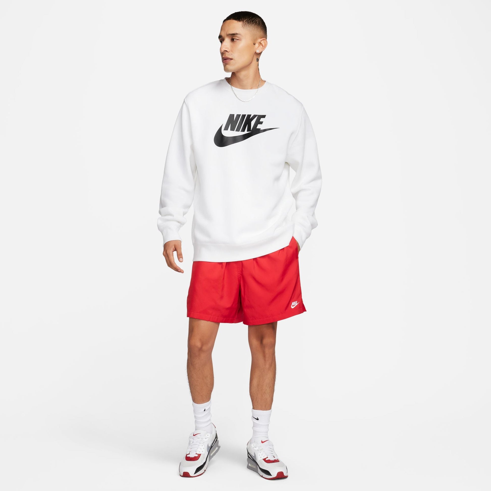 Nike Mens Club Woven Flow Shorts - University Red Denim Exchange