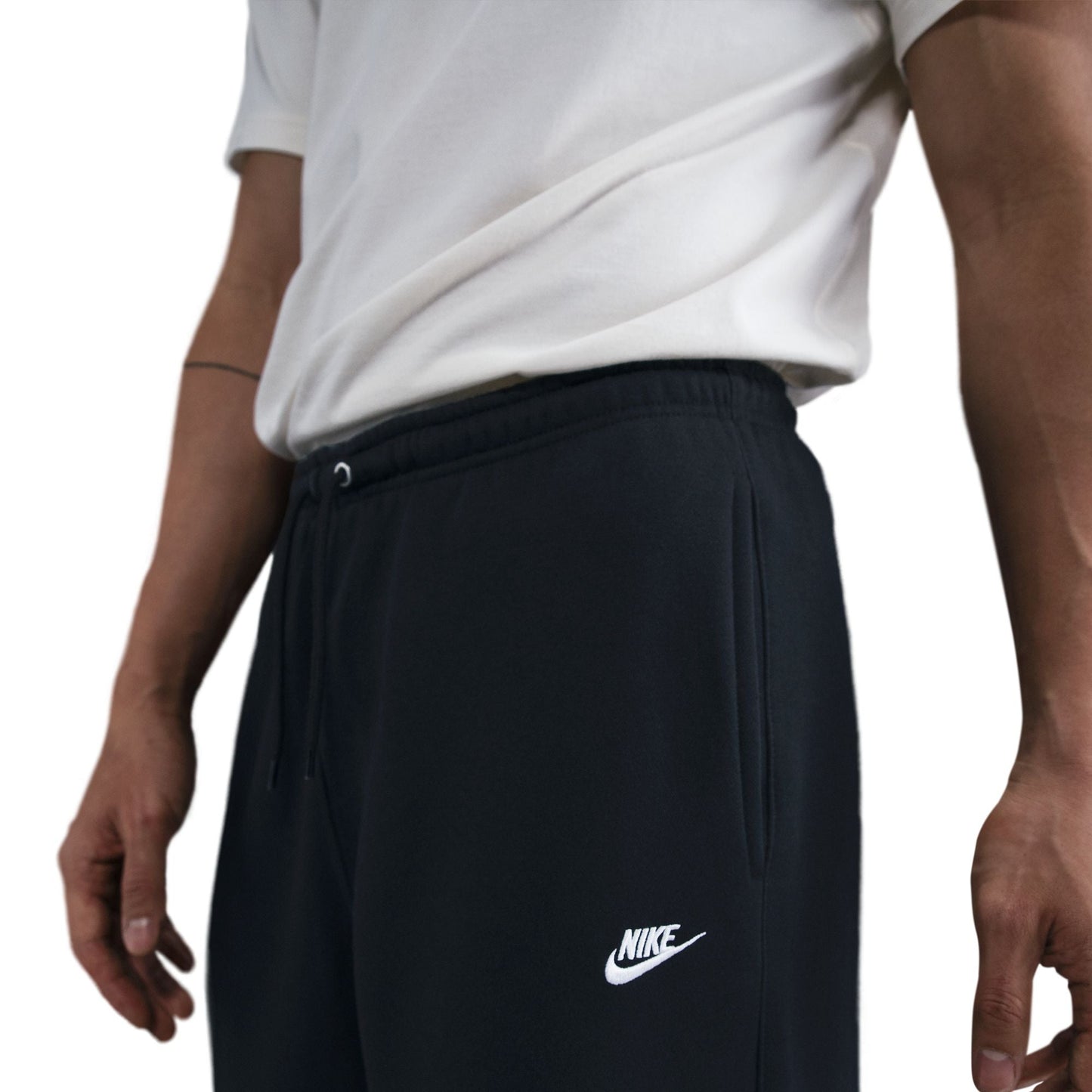 Nike Mens Club Open-Hem Sweatpants - Black Denim Exchange