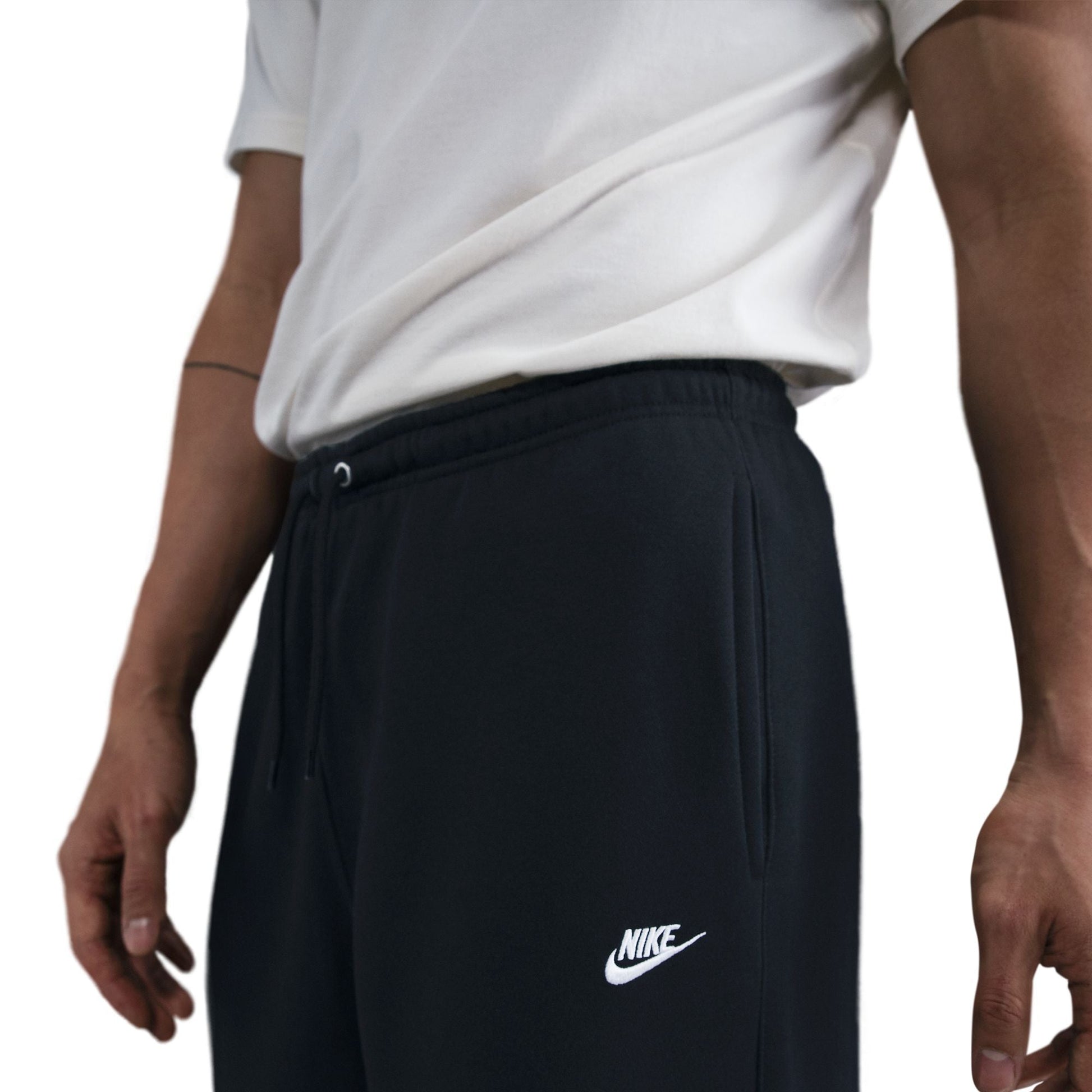 Nike Mens Club Open-Hem Sweatpants - Black Denim Exchange
