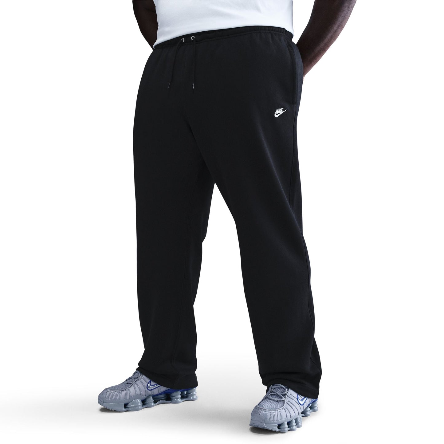 Nike Mens Club Open-Hem Sweatpants - Black Denim Exchange