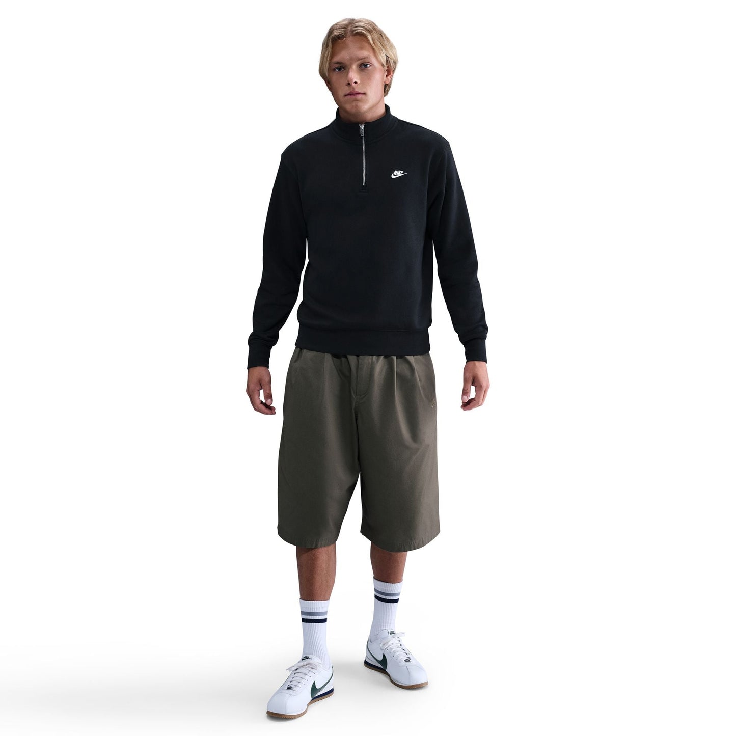 Nike Mens 1/2-Zip Fleece Top - Black Denim Exchange