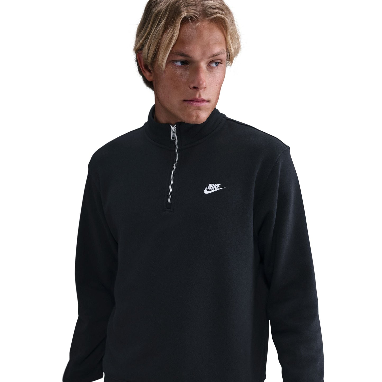 Nike Mens 1/2-Zip Fleece Top - Black Denim Exchange