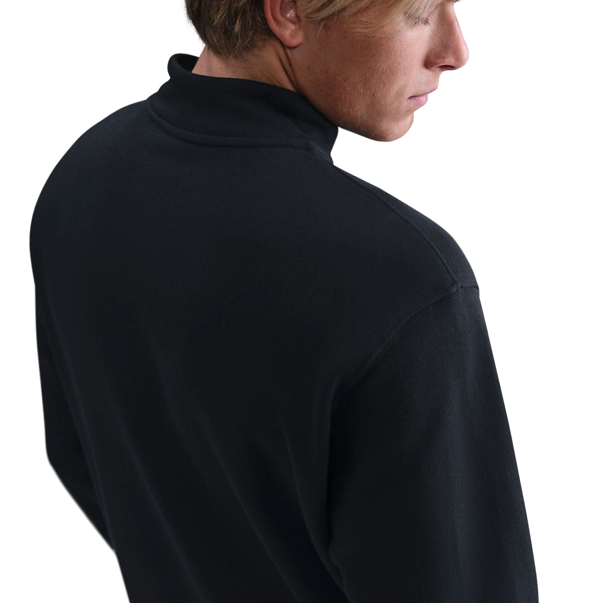 Nike Mens 1/2-Zip Fleece Top - Black Denim Exchange