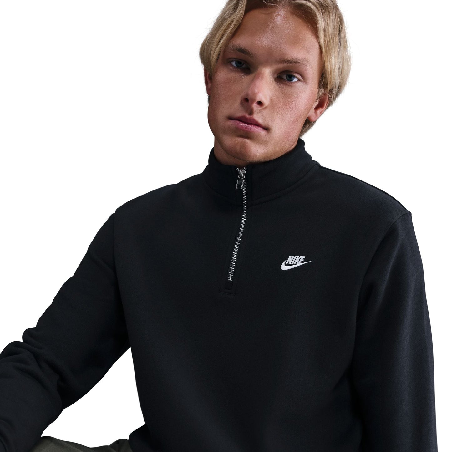 Nike Mens 1/2-Zip Fleece Top - Black Denim Exchange