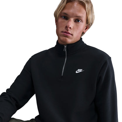 Nike Mens 1/2-Zip Fleece Top - Black Denim Exchange