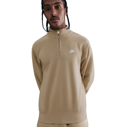 Nike Mens 1/2-Zip Fleece Top - Parachute Beige Denim Exchange