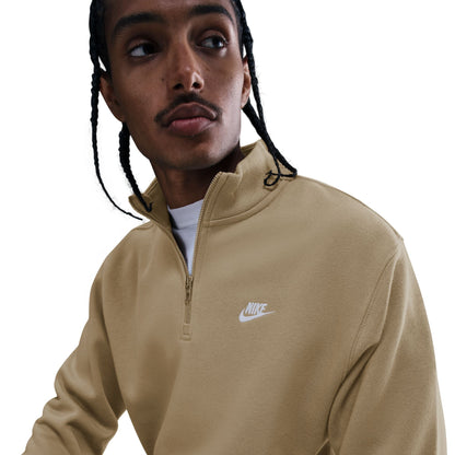 Nike Mens 1/2-Zip Fleece Top - Parachute Beige Denim Exchange