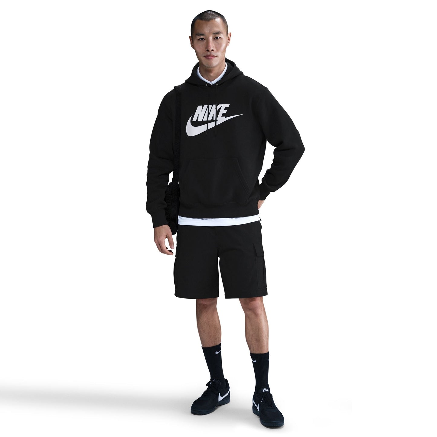 Nike Mens Fleece Pullover Hoodie - Black Denim Exchange
