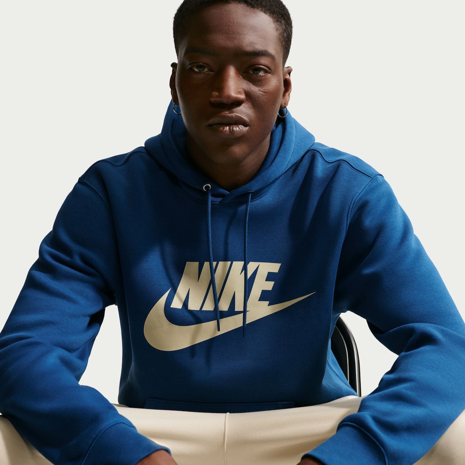 Nike Mens Fleece Pullover Hoodie - Court Blue Denim Exchange