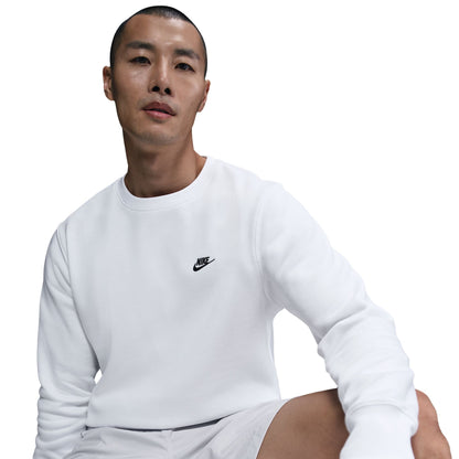 Nike Men's Club Fleece Crewneck - White Denim Exchange