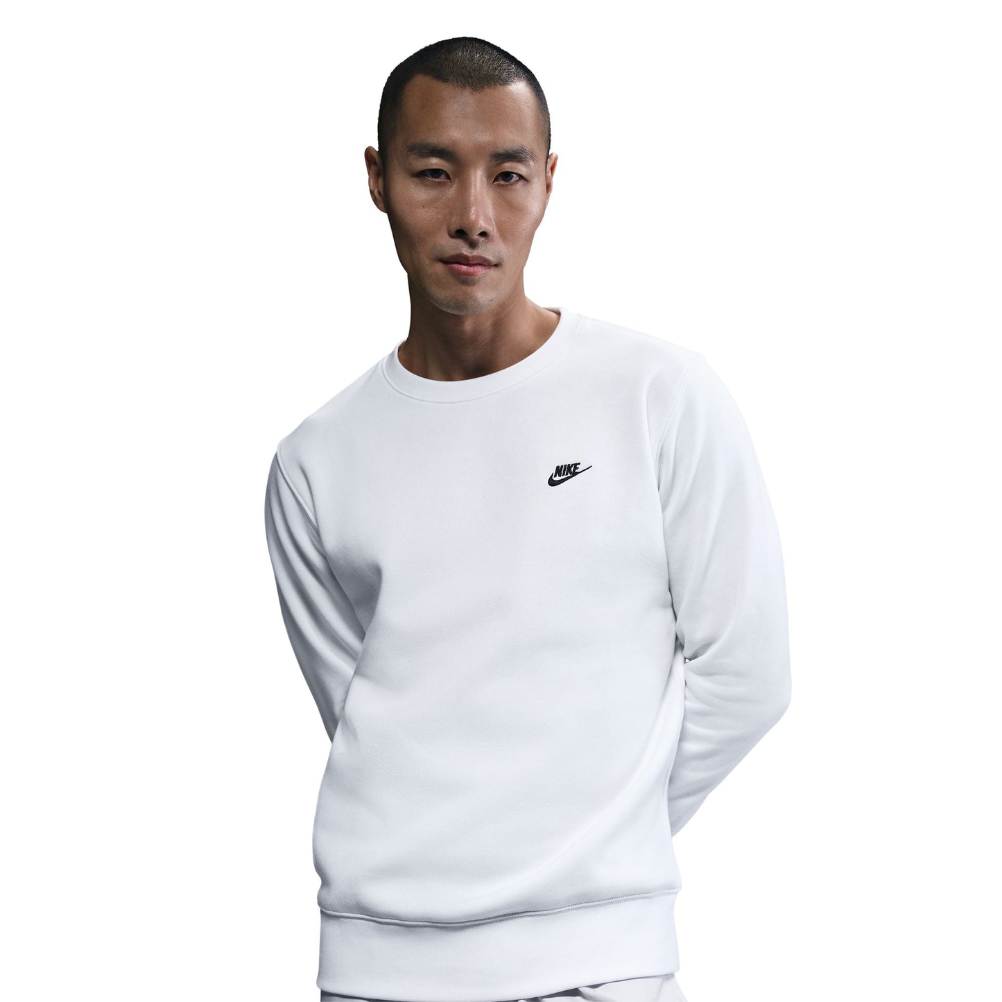 Nike Men's Club Fleece Crewneck - White Denim Exchange