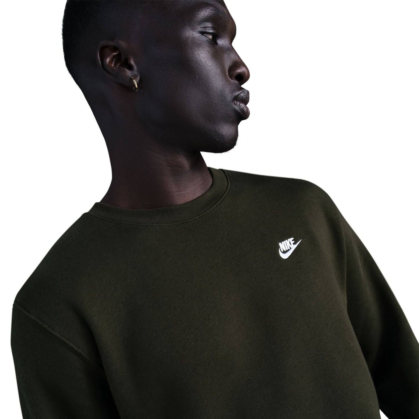Nike Mens Club Fleece Crewneck - Sequoia Denim Exchange
