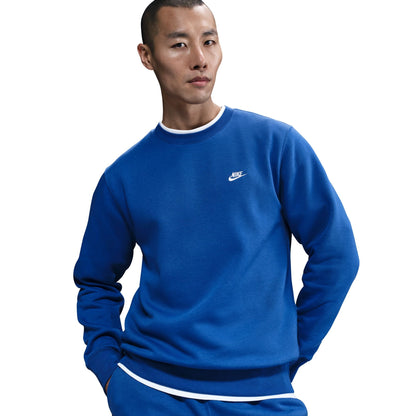 Nike Mens Club Fleece Crewneck - Game Royal Denim Exchange