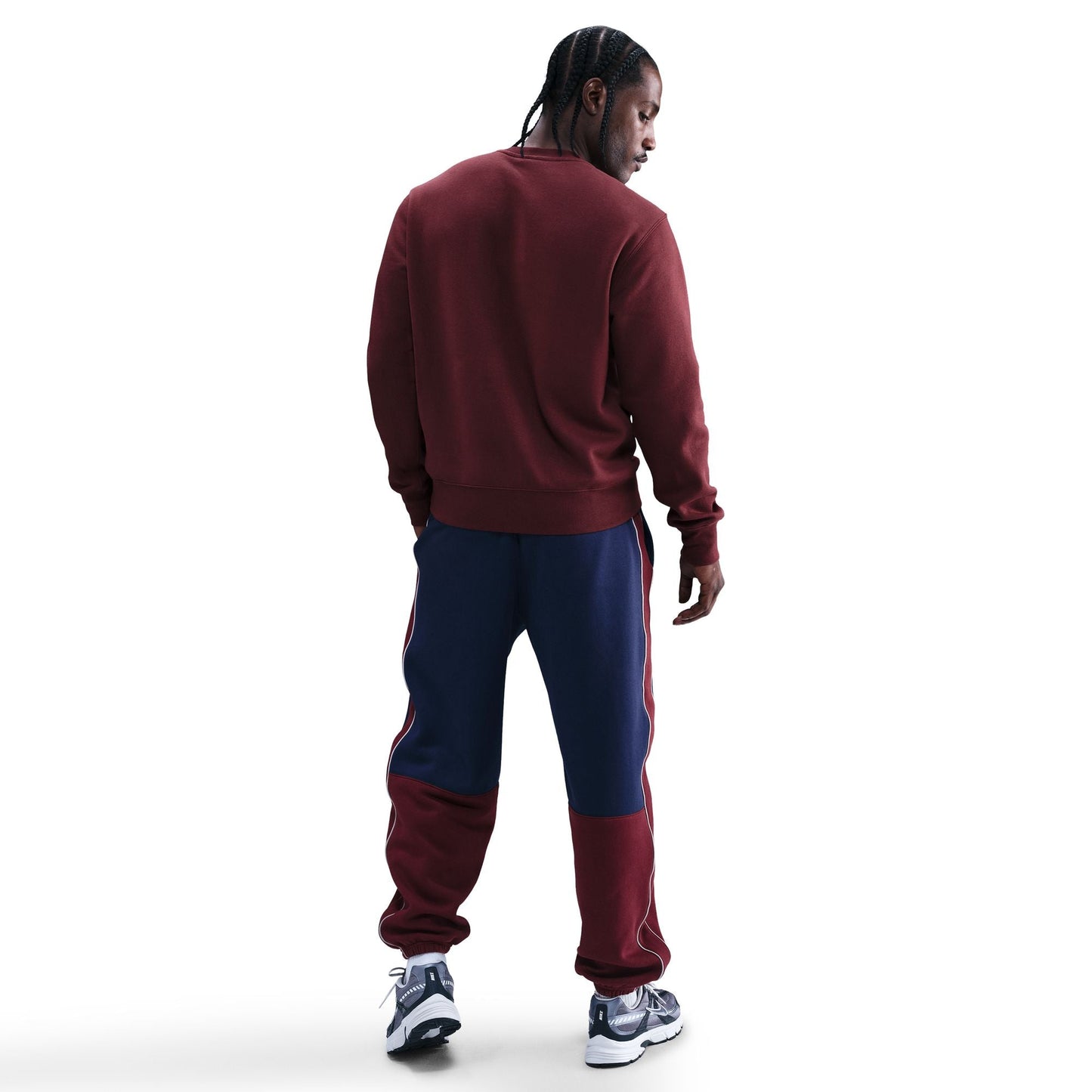 Nike Mens Club Fleece Crewneck - Dark Team Red Denim Exchange