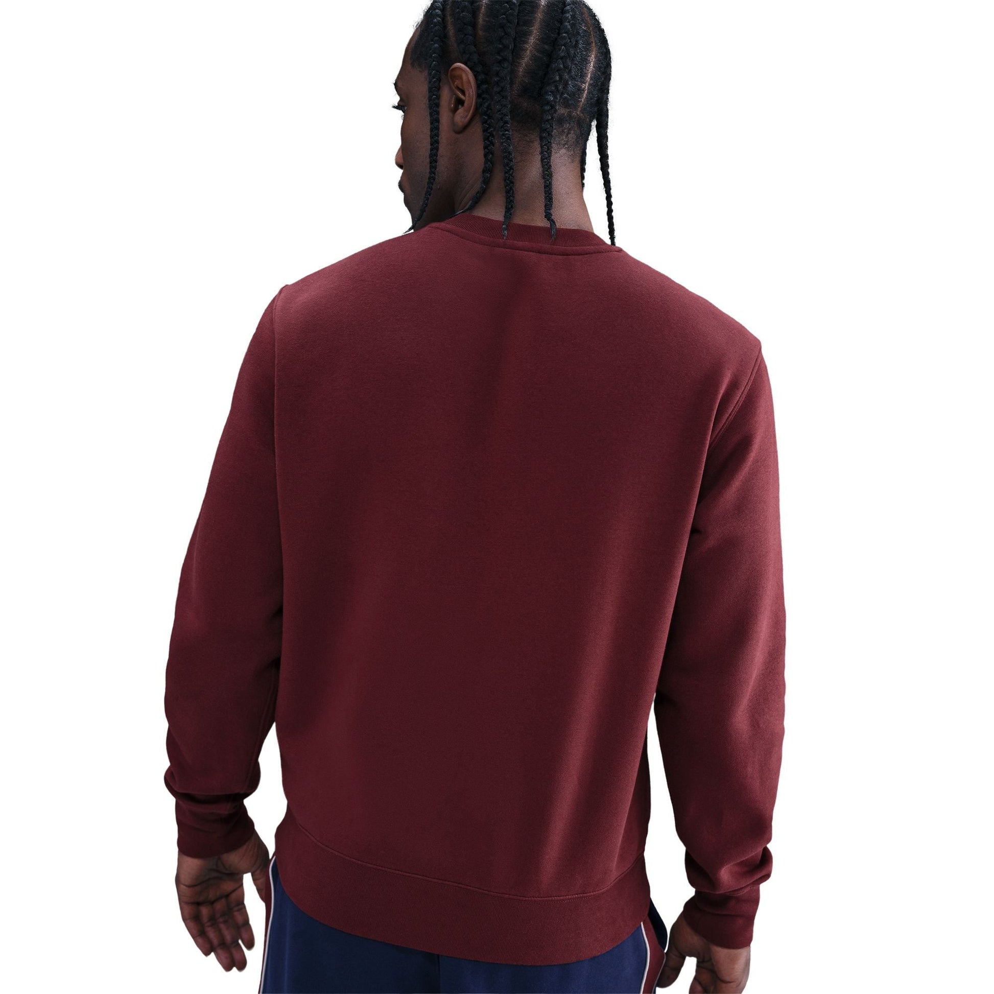 Nike Mens Club Fleece Crewneck - Dark Team Red Denim Exchange