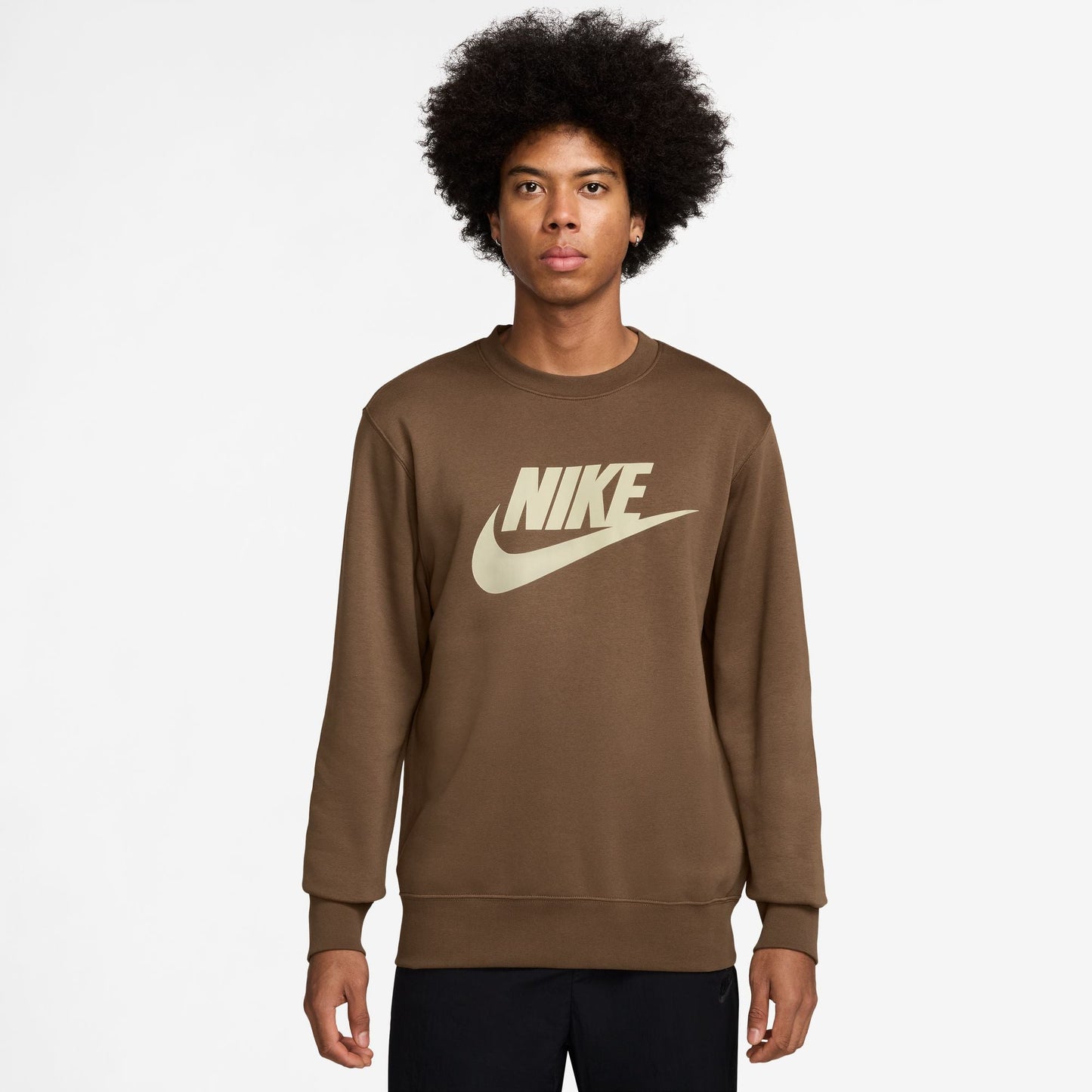 Nike Mens Club Crewneck - Mosswood Brown Denim Exchange