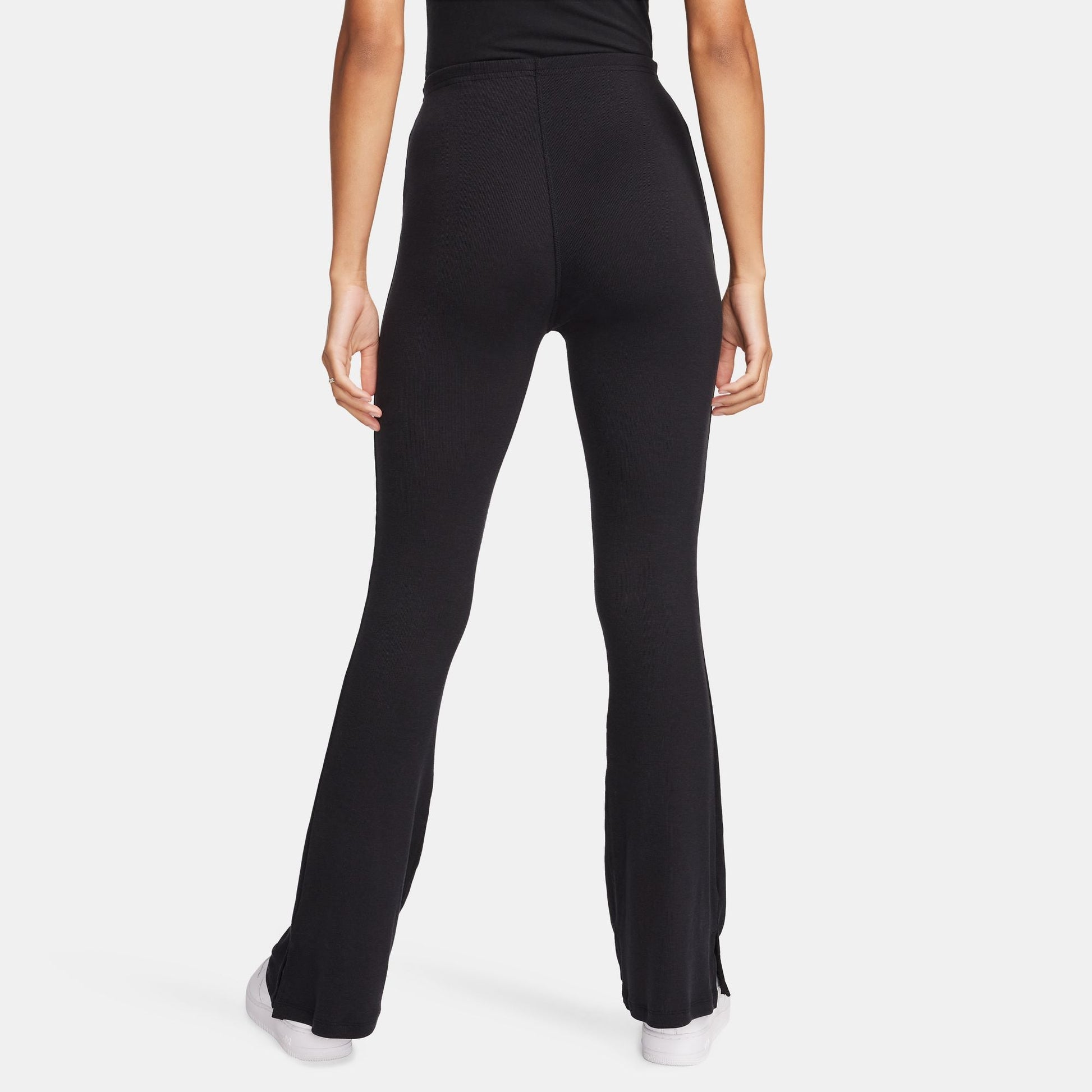 Nike Womens Sportswear Chill Knit Flared Leggings - Black Denim Exchange