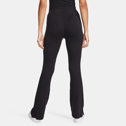 Nike Womens Sportswear Chill Knit Flared Leggings - Black Denim Exchange
