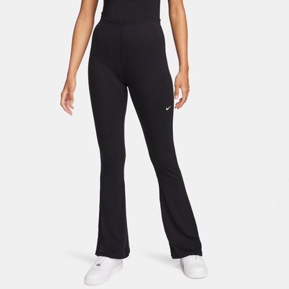 Nike Womens Sportswear Chill Knit Flared Leggings - Black Denim Exchange