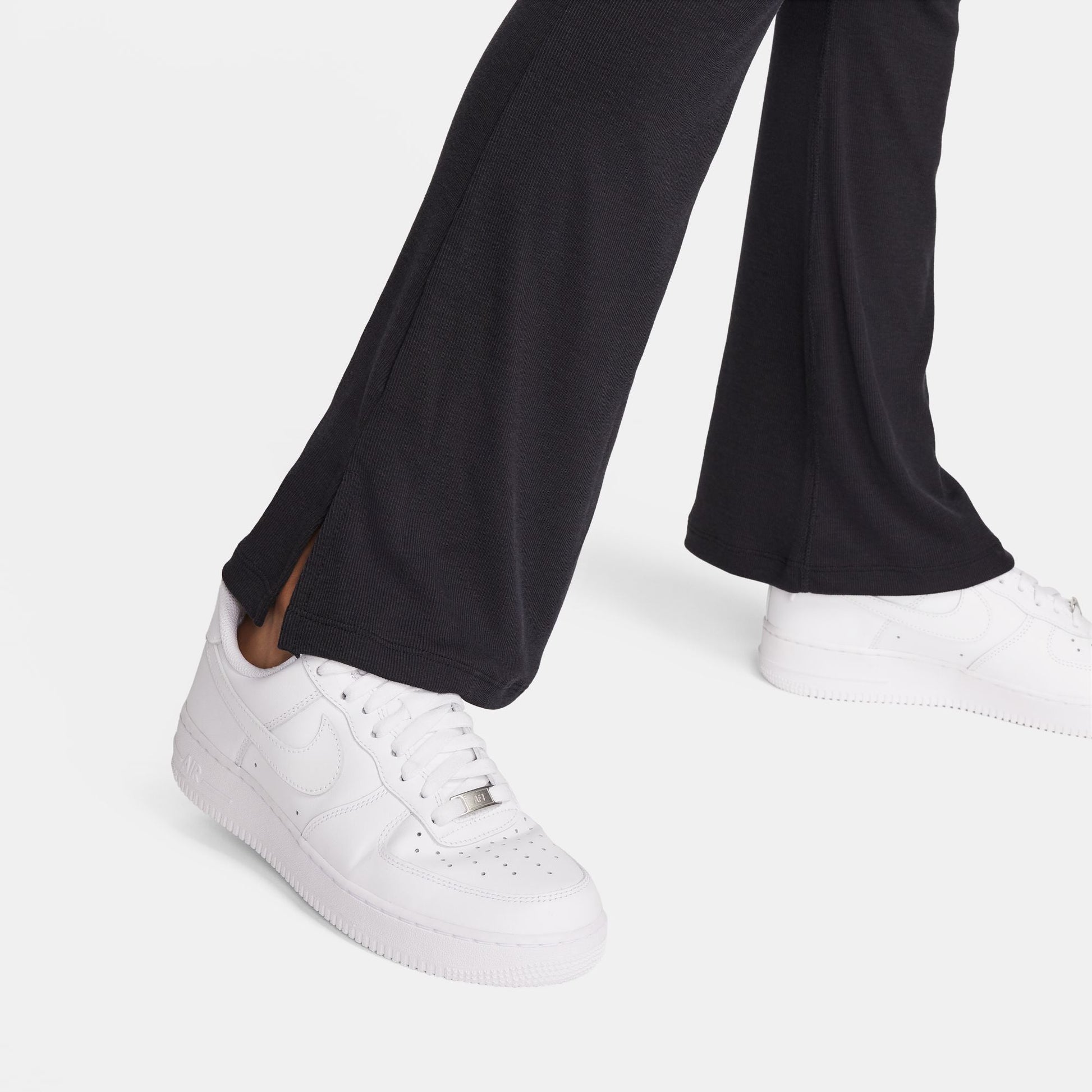 Nike Womens Sportswear Chill Knit Flared Leggings - Black Denim Exchange
