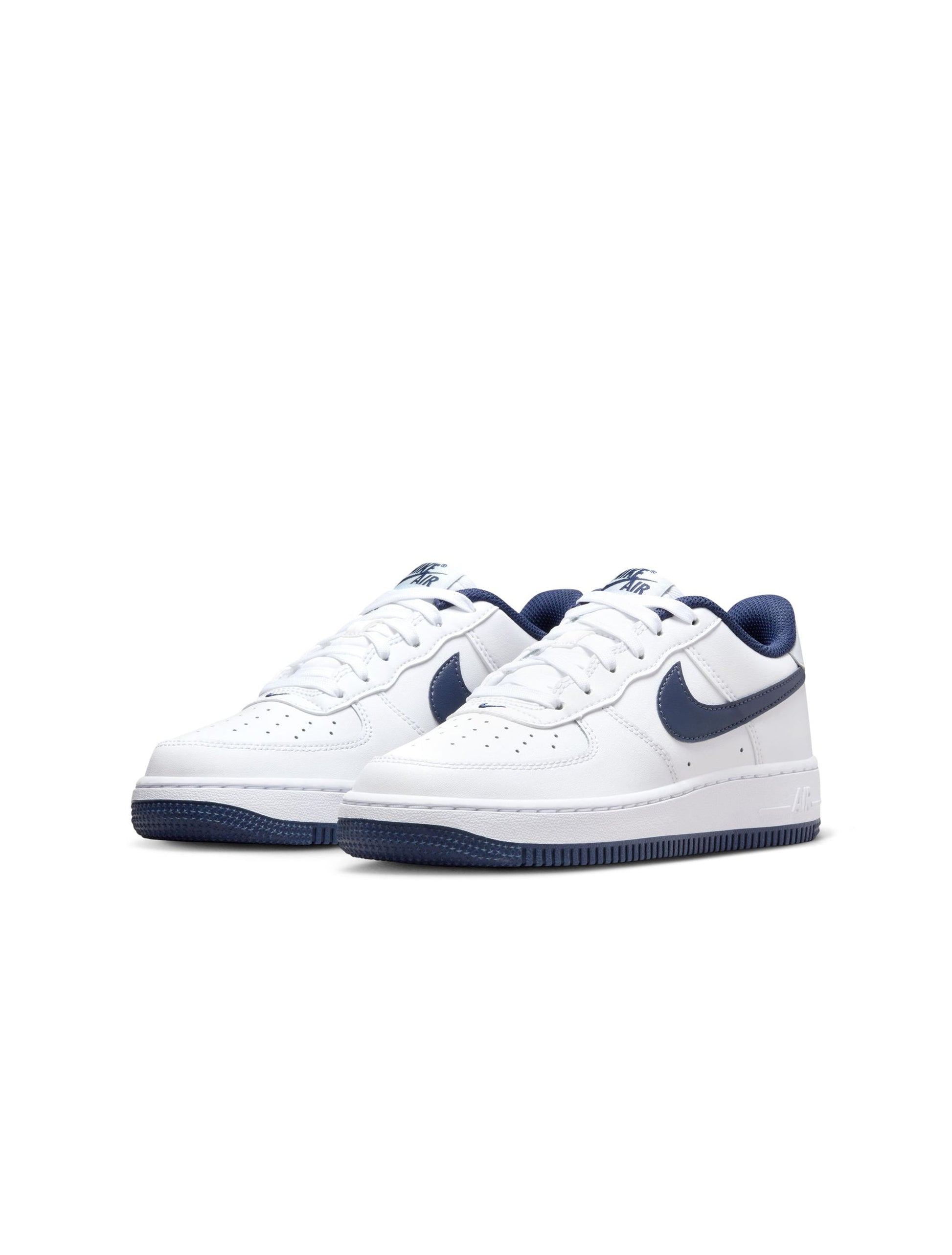 Nike Big Kids Air Force 1 - White Midnight Navy Denim Exchange