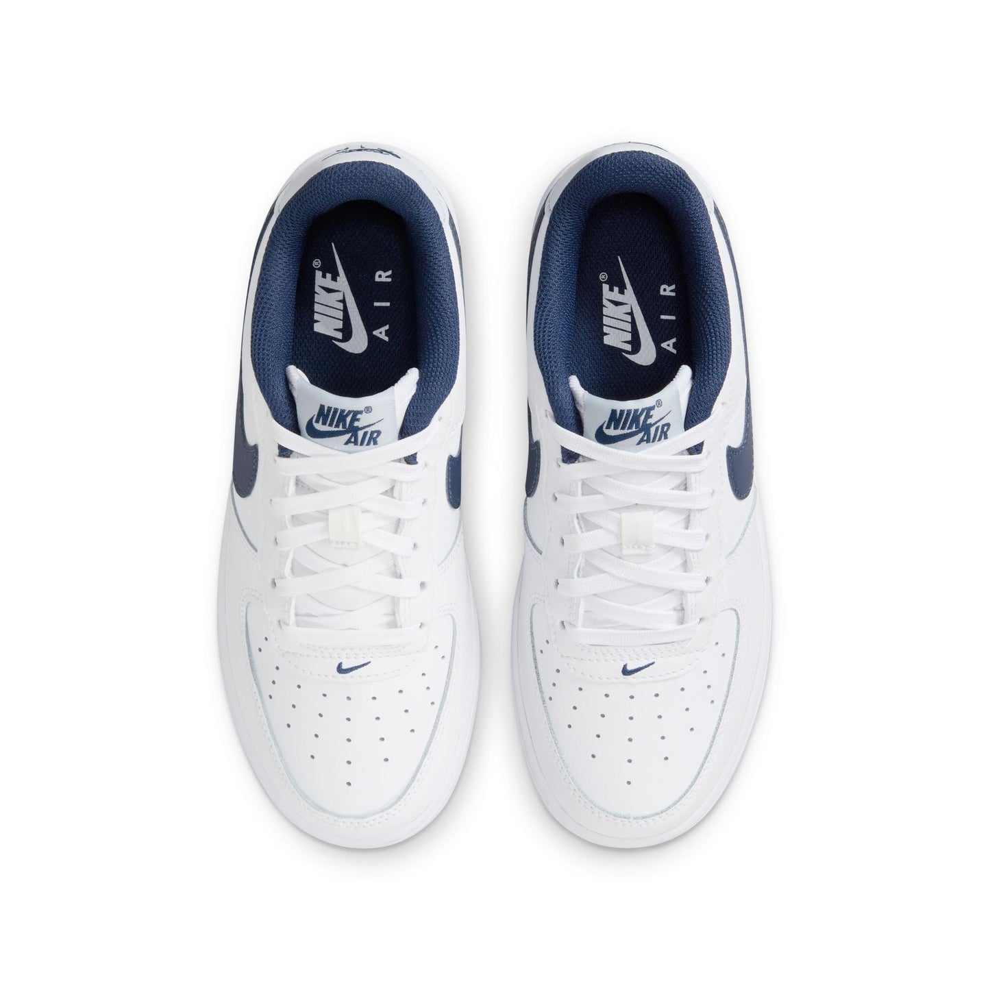 Nike Big Kids Air Force 1 - White Midnight Navy Denim Exchange