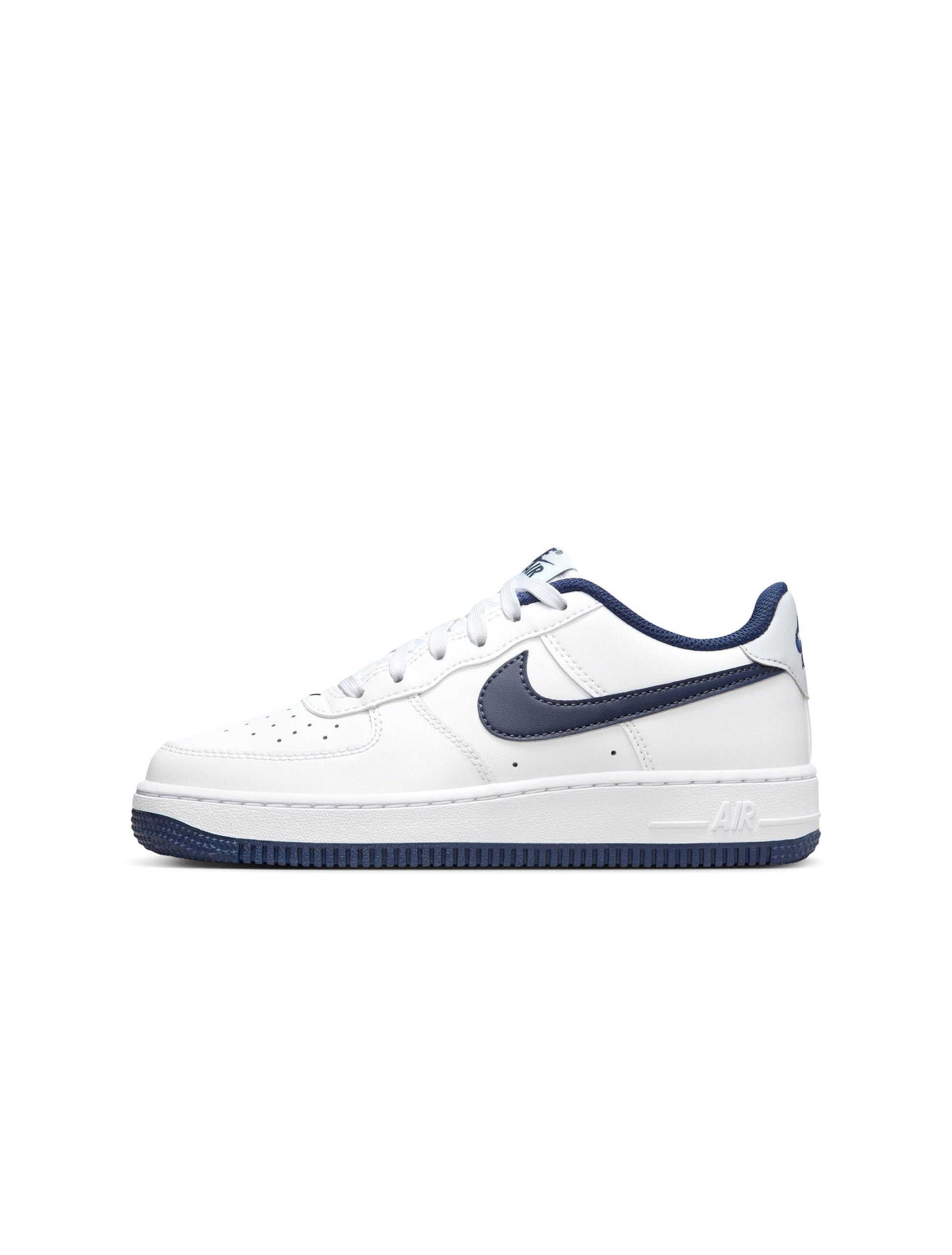 Nike Big Kids Air Force 1 - White Midnight Navy Denim Exchange