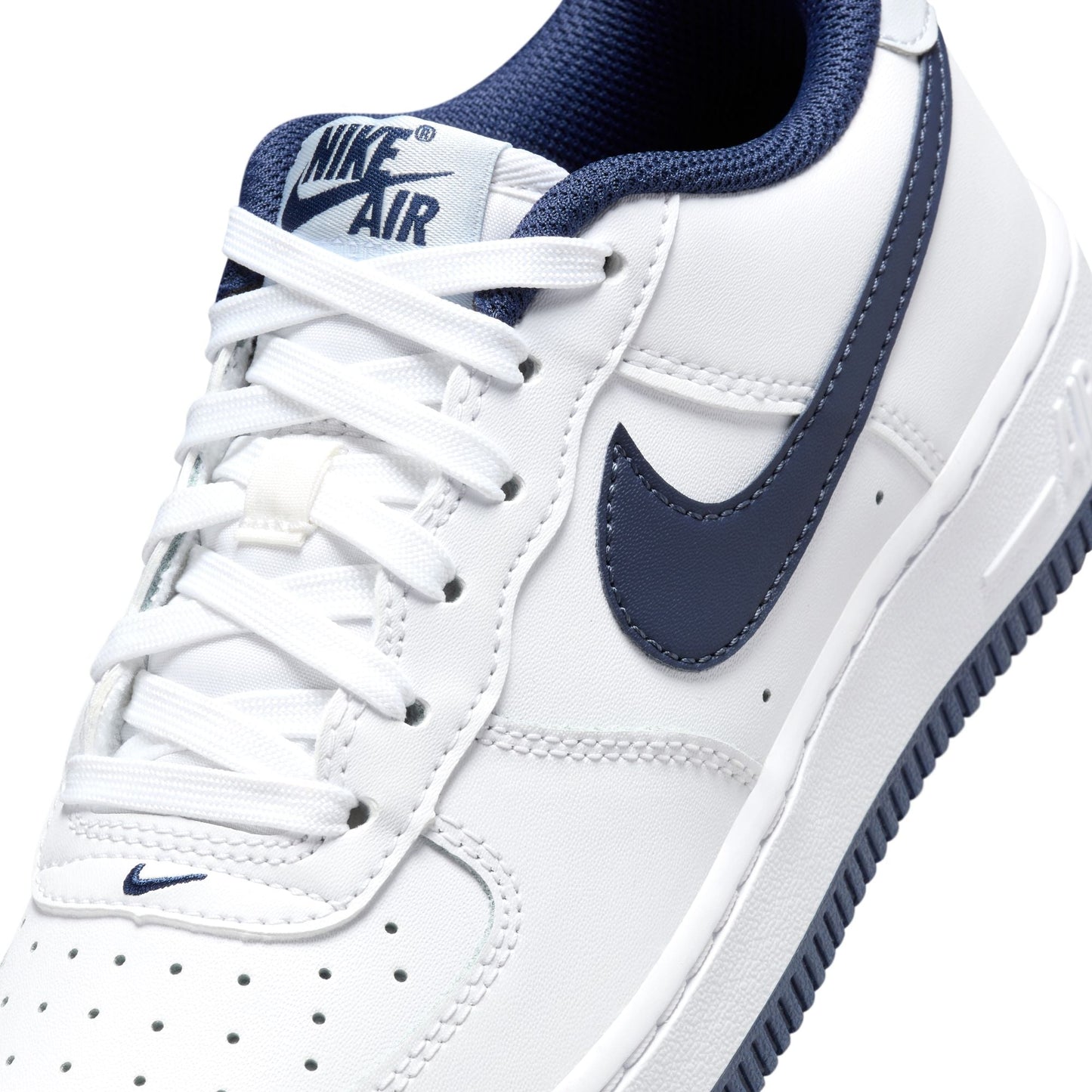 Nike Big Kids Air Force 1 - White Midnight Navy Denim Exchange