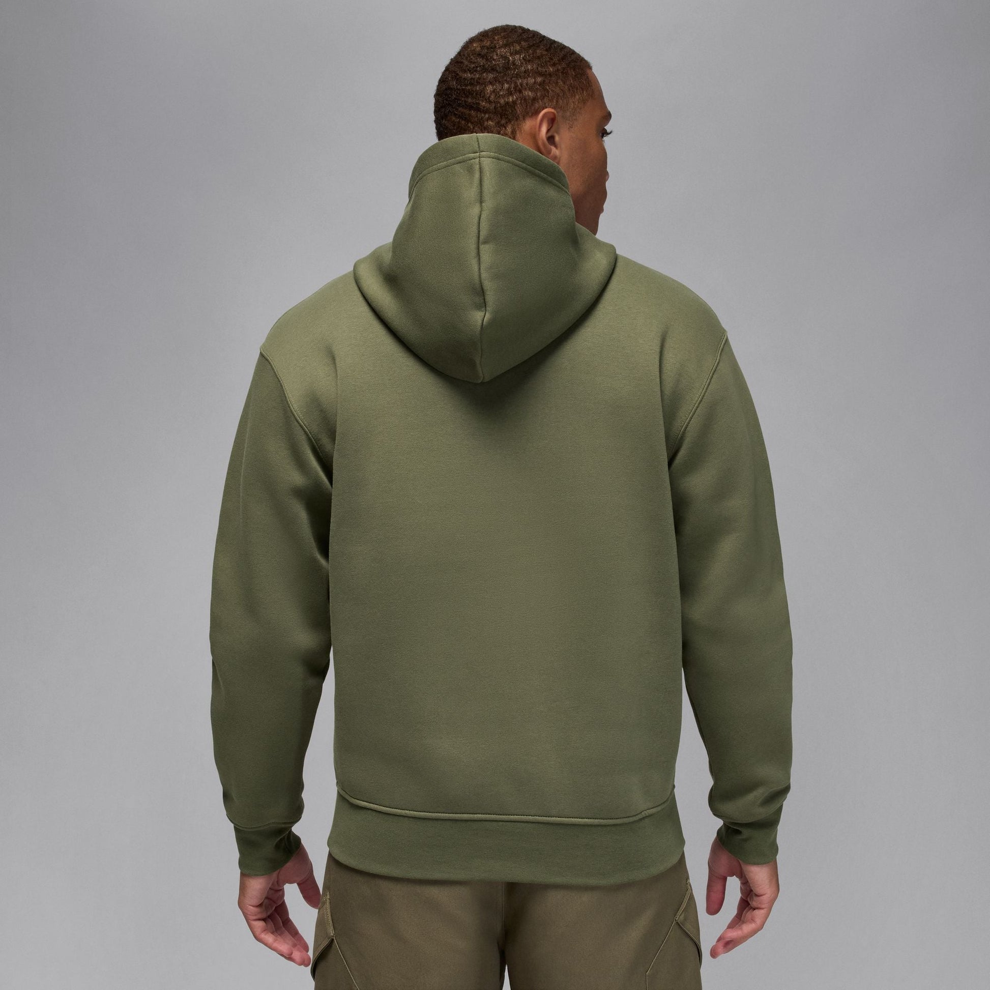 Air Jordan Mens Brooklyn Fleece Pullover Hoodie - Medium Olive Denim Exchange