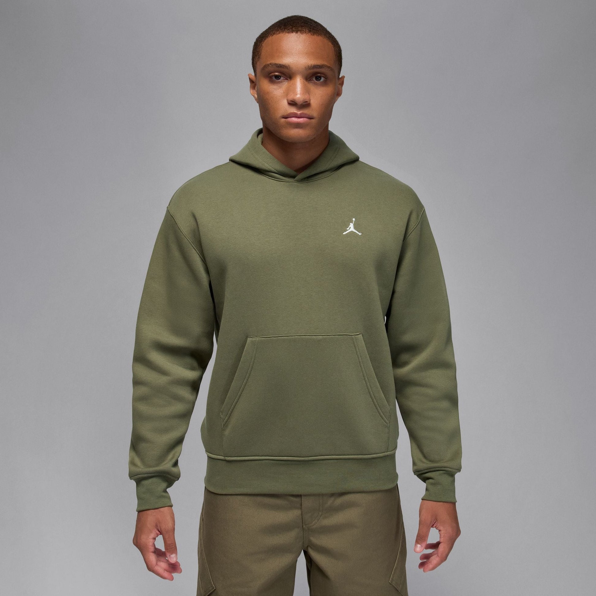 Air Jordan Mens Brooklyn Fleece Pullover Hoodie - Medium Olive Denim Exchange