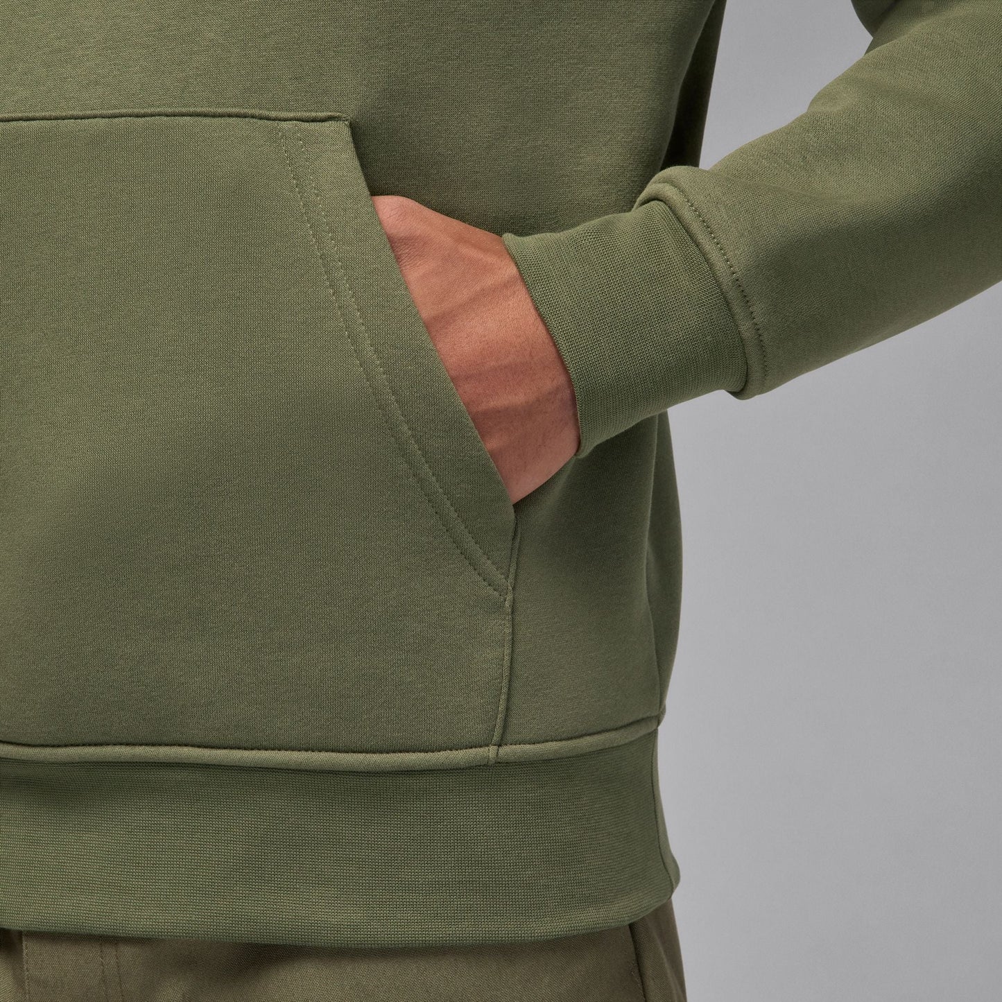 Air Jordan Mens Brooklyn Fleece Pullover Hoodie - Medium Olive Denim Exchange