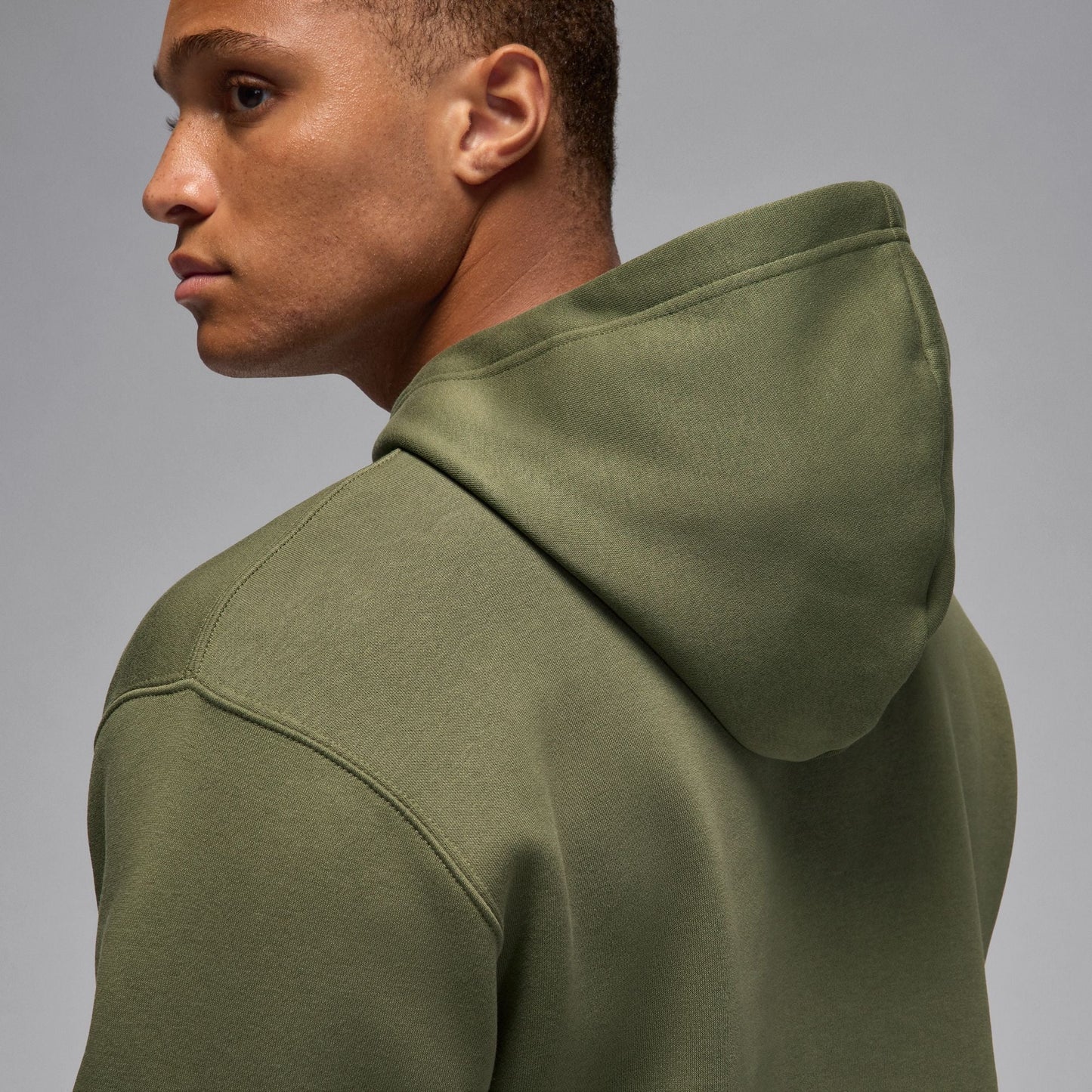 Air Jordan Mens Brooklyn Fleece Pullover Hoodie - Medium Olive Denim Exchange