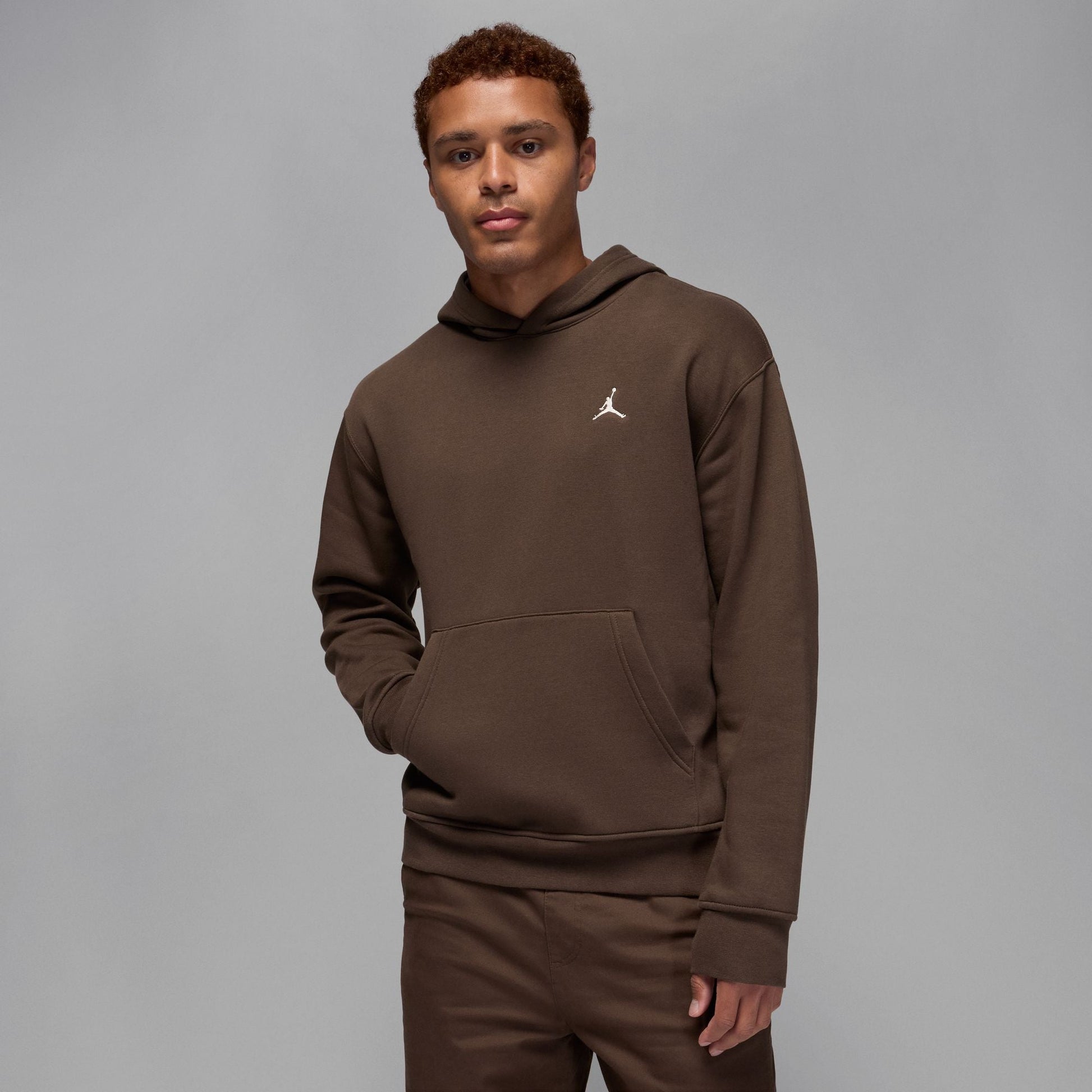 Air Jordan Mens Brooklyn Fleece Pullover Hoodie - Brown Denim Exchange