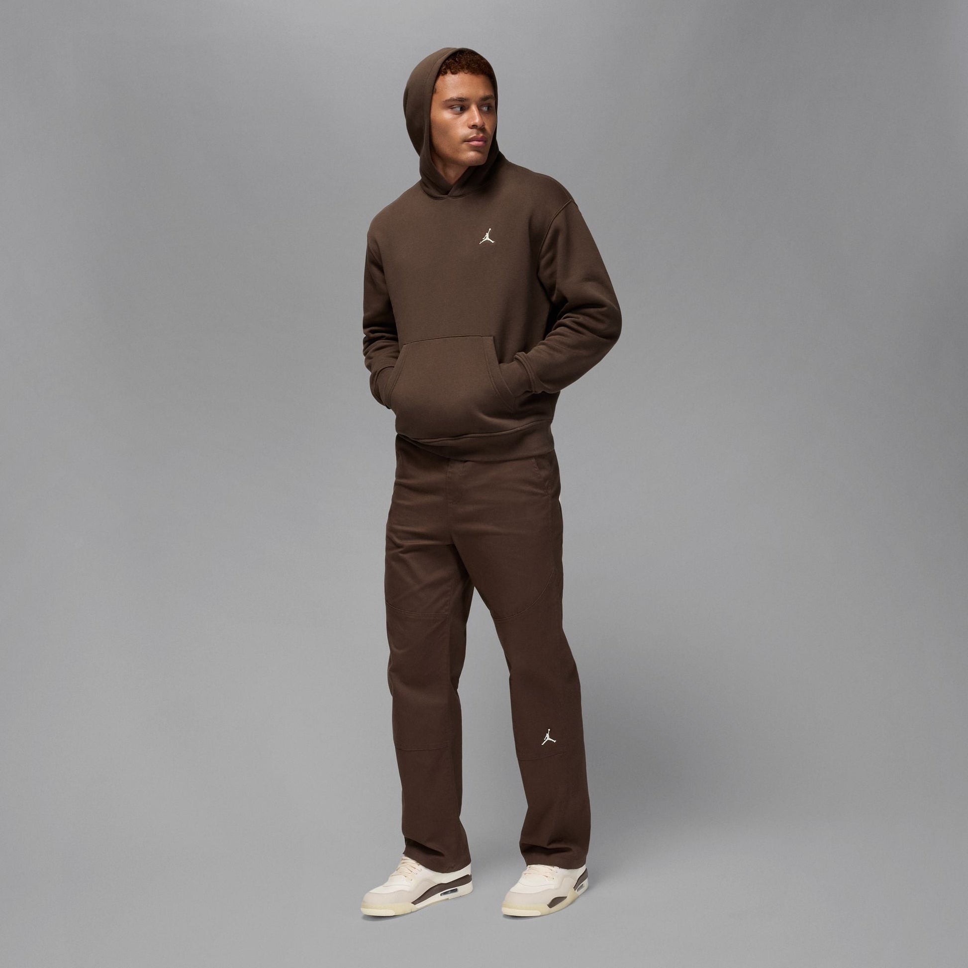 Air Jordan Mens Brooklyn Fleece Pullover Hoodie - Brown Denim Exchange