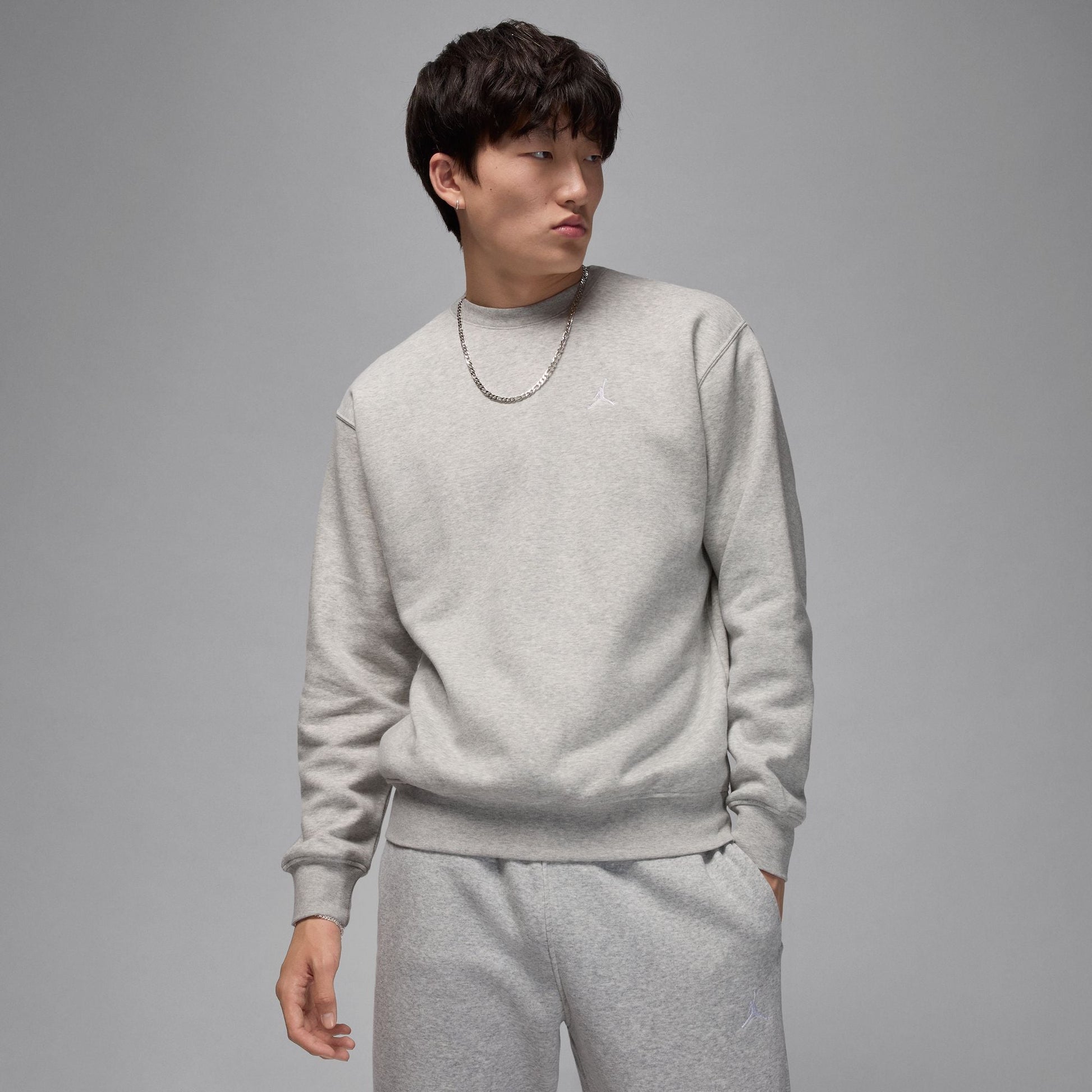 Air Jordan Brooklyn Fleece Crewneck - Light Grey Denim Exchange