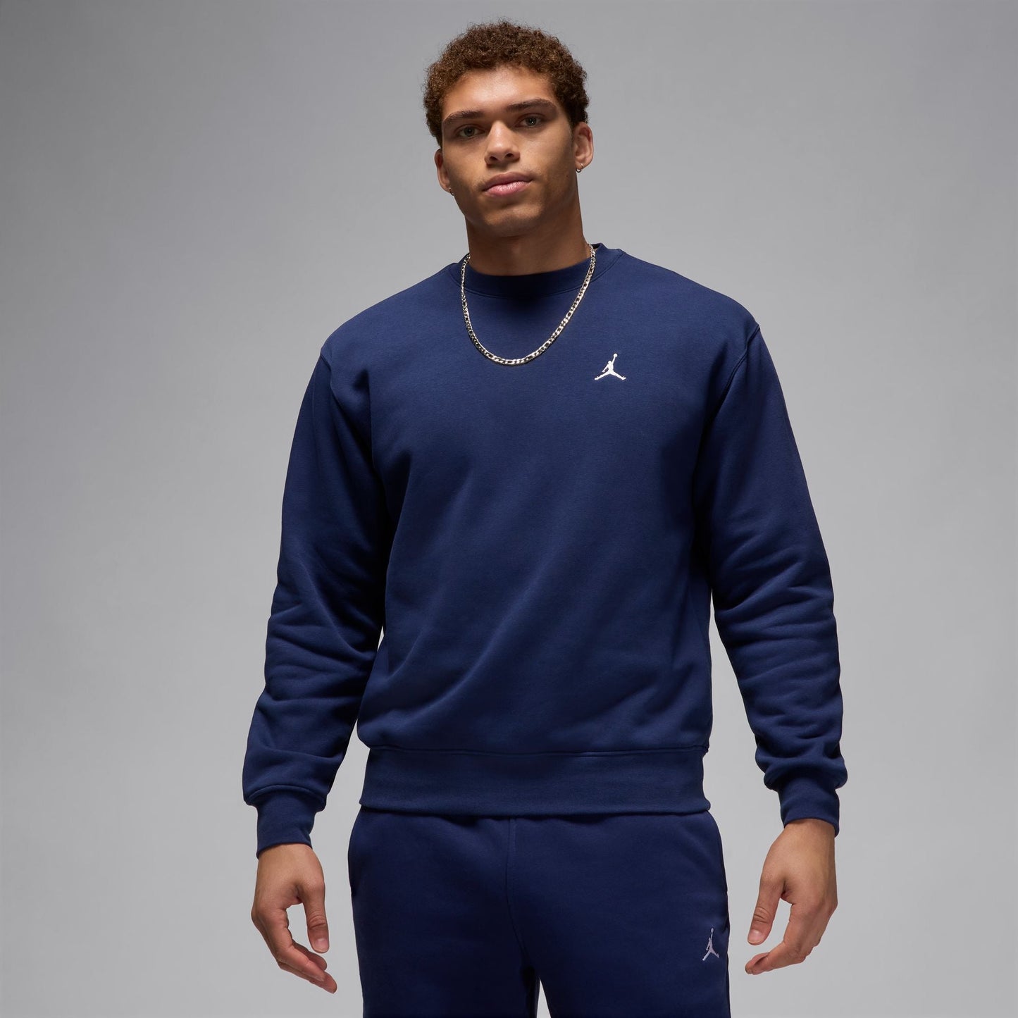 Air Jordan Brooklyn Fleece Crewneck - Midnight Navy/White Denim Exchange