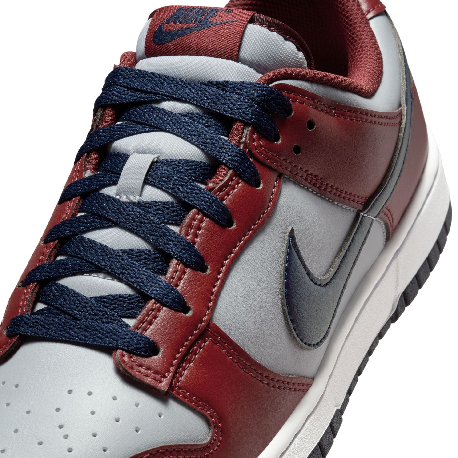Nike Mens Dunk Low Retro - Wolf Grey/Team Red Denim Exchange