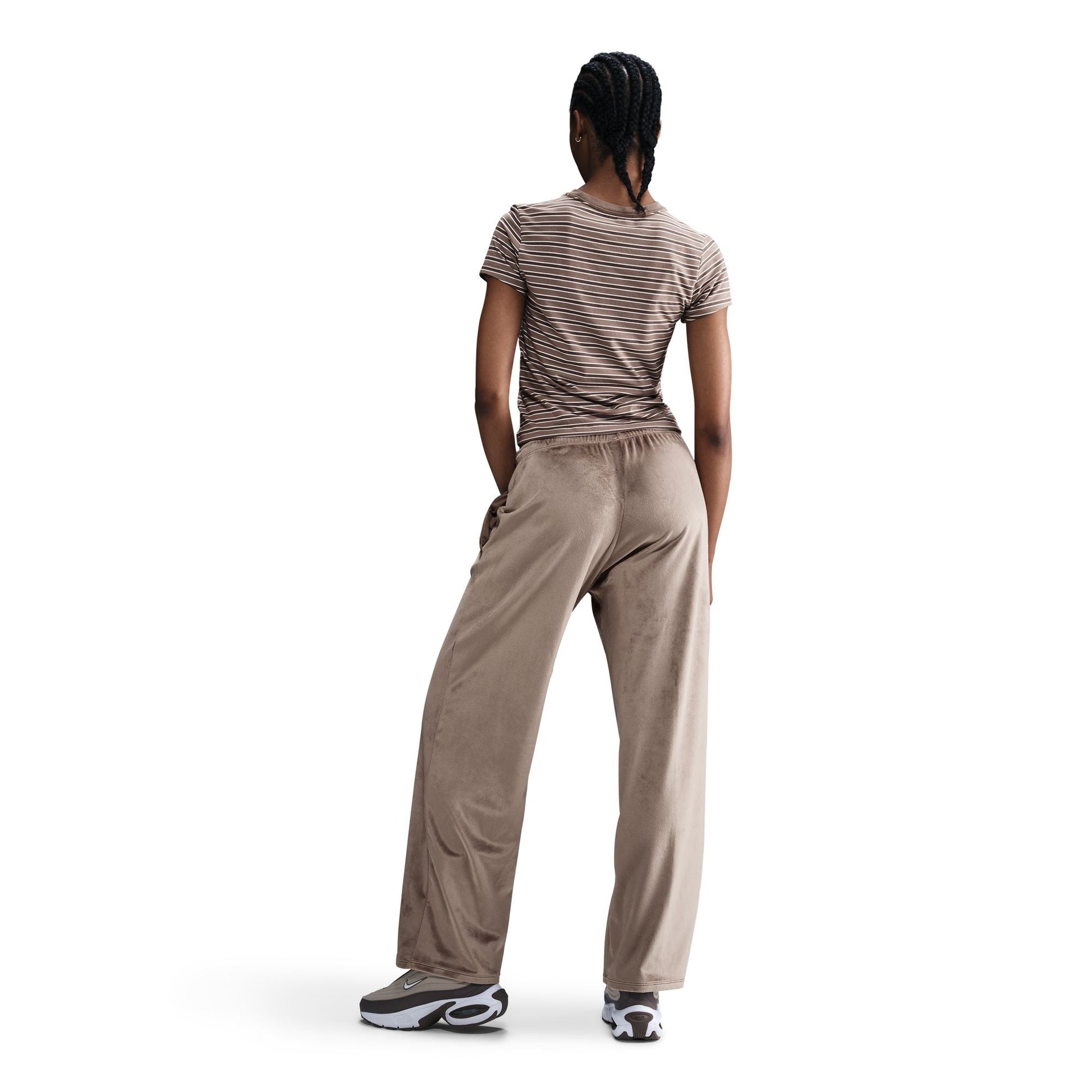 Nike Womens Sportswear Chill Knit Pants - Mink Brown Denim Exchange