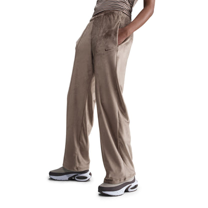 Nike Womens Sportswear Chill Knit Pants - Mink Brown Denim Exchange