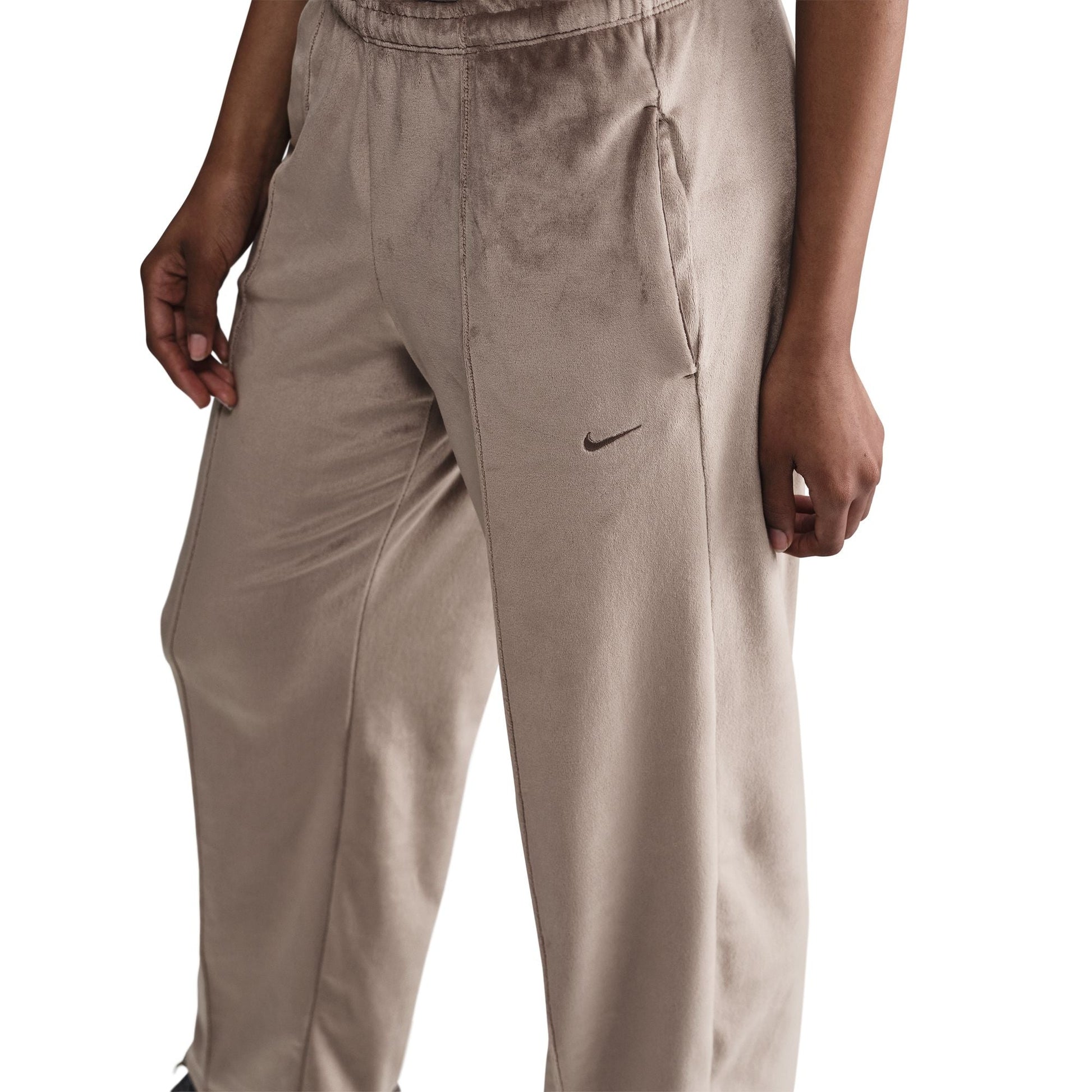 Nike Womens Sportswear Chill Knit Pants - Mink Brown Denim Exchange