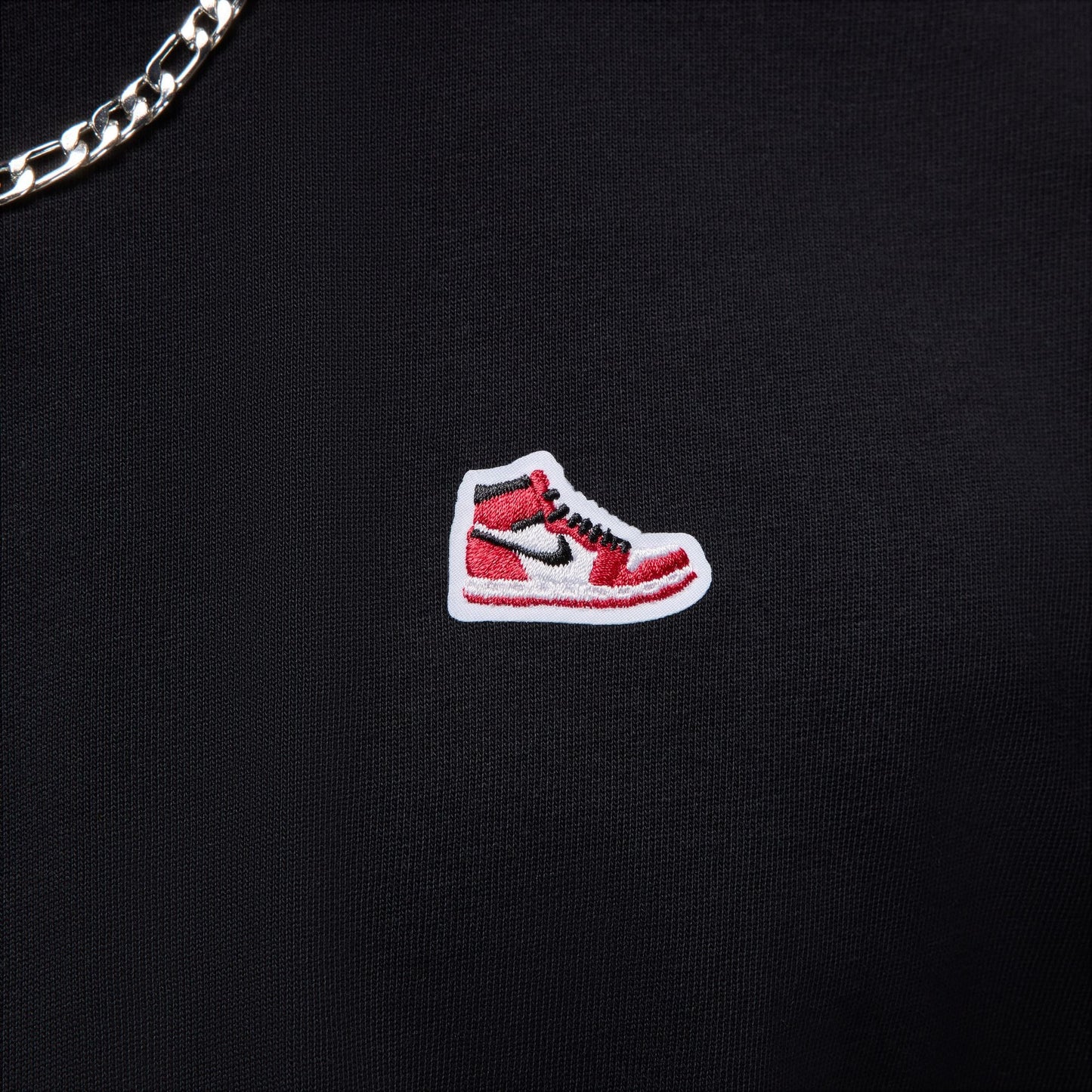 Air Jordan Mens Sneaker Patch Tee - Black Denim Exchange