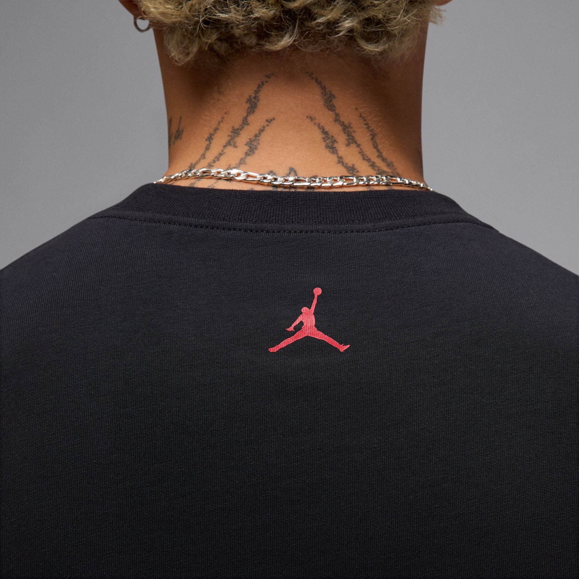 Air Jordan Mens Sneaker Patch Tee - Black Denim Exchange