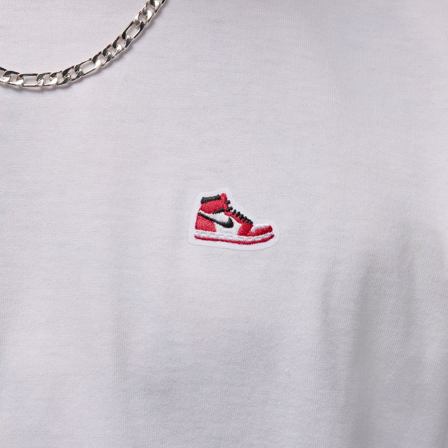Air Jordan Mens Sneaker Patch Tee - White Denim Exchange
